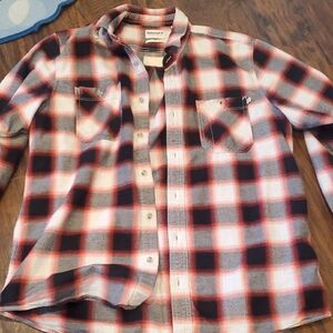 Men's Black and Red Plaid Shirt